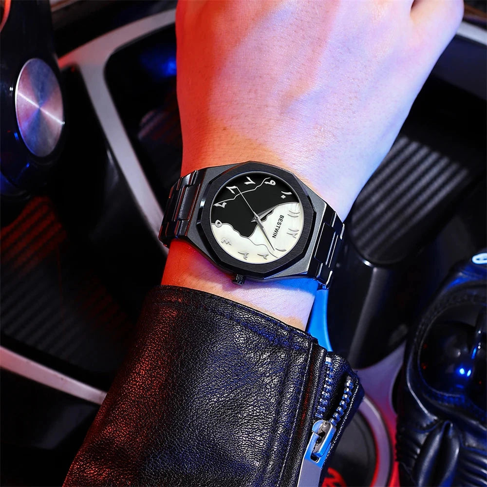 BESTWIN Fashion Watches Men's Watch reloj hombre Creative Dial Gold Shell Face Business Watches For Men relogios masculino 2025 Mavietto Store